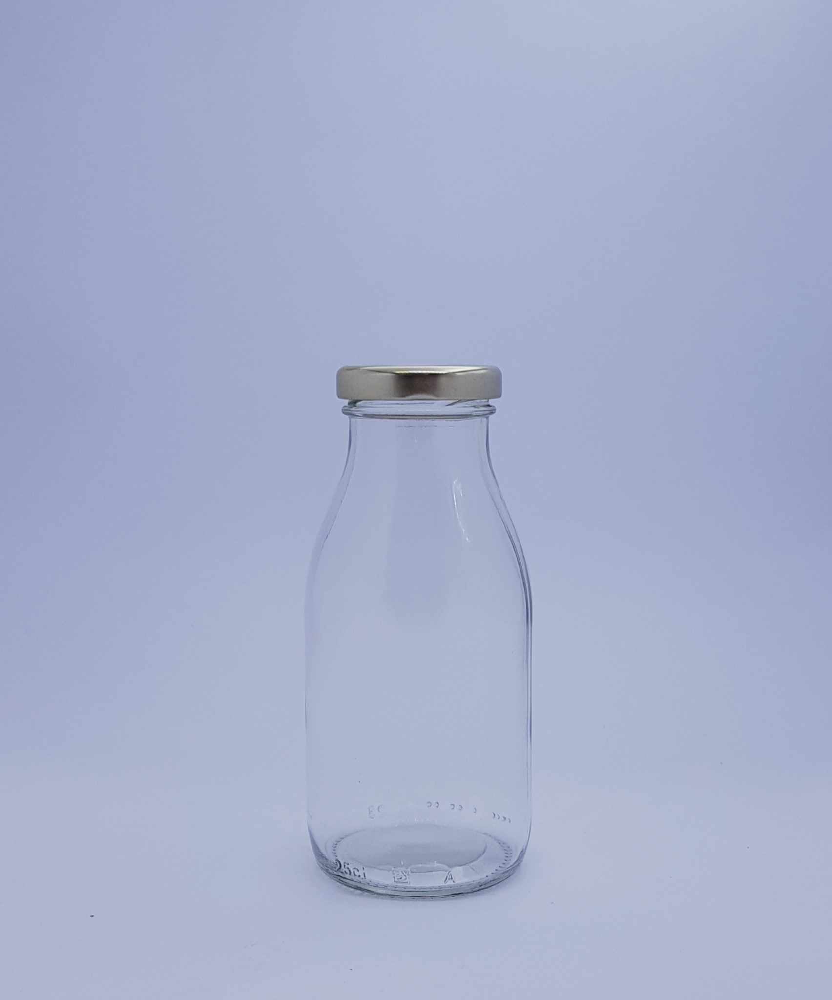 1 Litre Round Milk Glass Bottle With 43mm Twist Cap - 24 Bottles