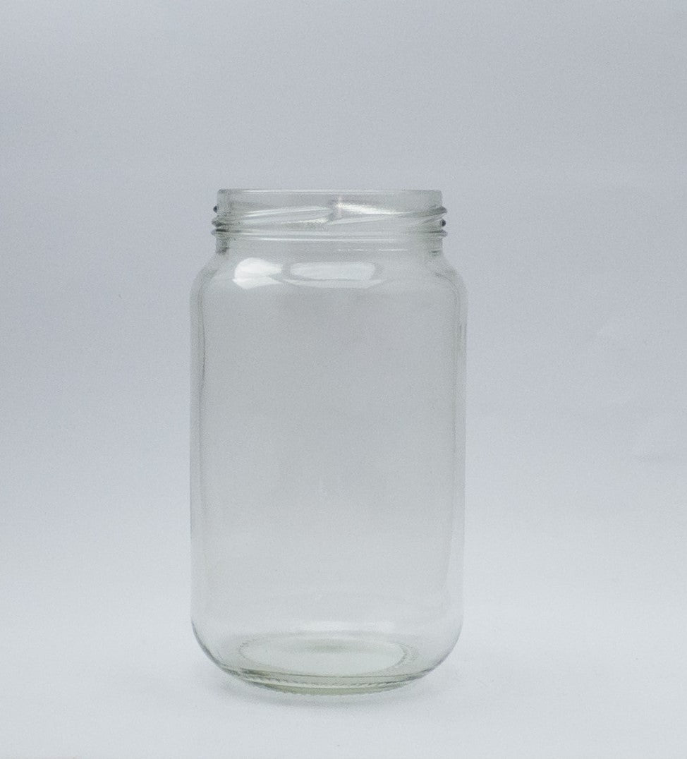 400ml Round Clear Glass Jar without Lid 